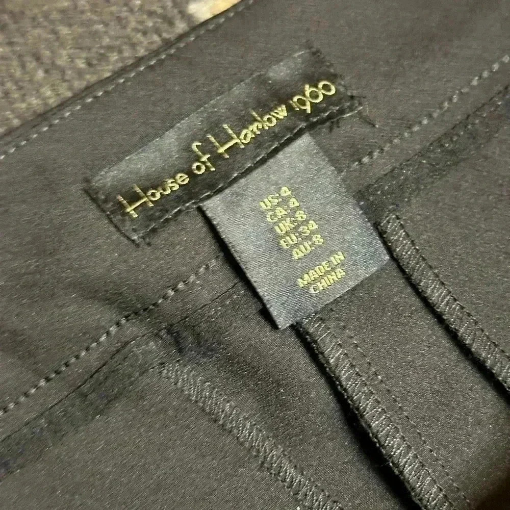 House of Harlow 1960 High Rise Wide Leg Pants Black Size 4 - Picture 5 of 6